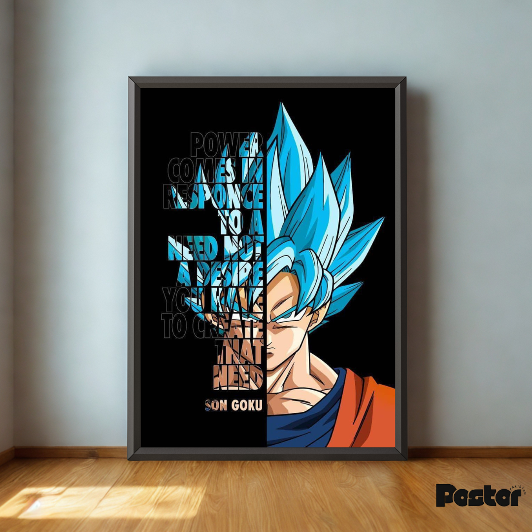 Son Goku "Power Comes In Response..." Framed Poster - #P048