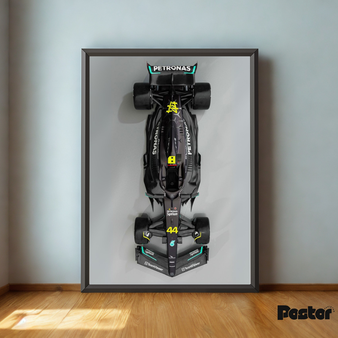 Mercedes & Ferrari Formula 1 Car 3-Piece Framed Poster Set - #P041