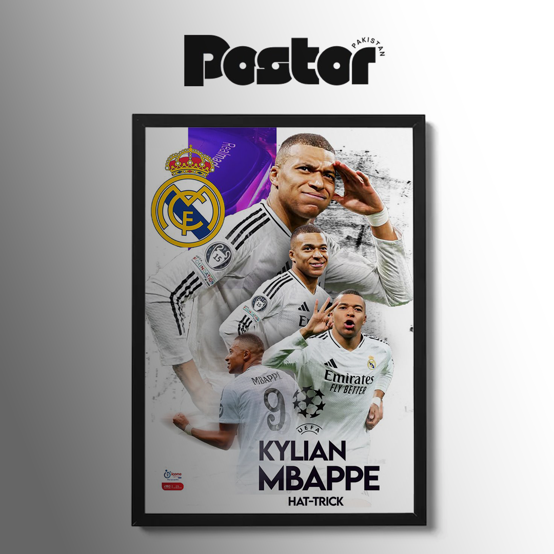 Kylian Mbappé Real Madrid Framed Poster - #P038