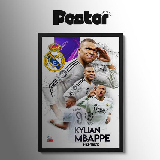 Kylian Mbappé Real Madrid Framed Poster - #P038