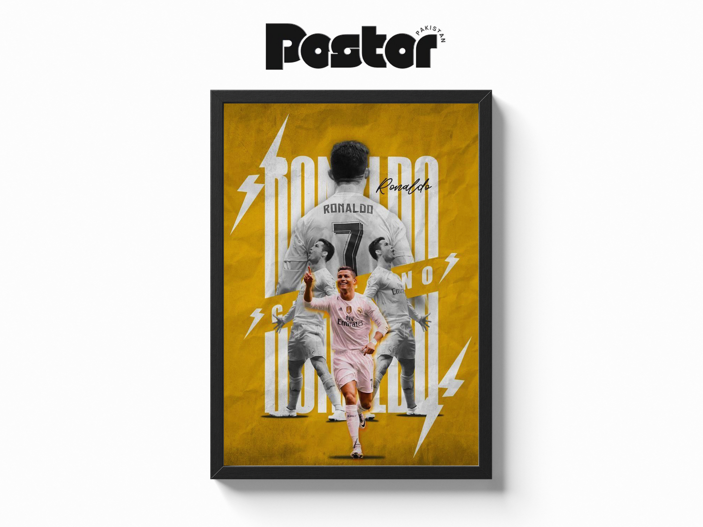 Cristiano Ronaldo "Sii!" Celebration Framed Art Poster - #P018