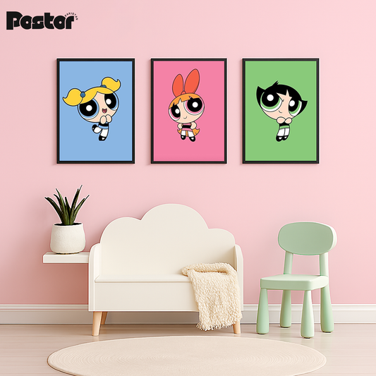 The Powerpuff Girls - Framed Poster Set - #P095
