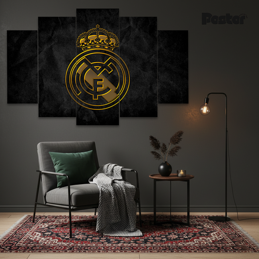 Real Madrid 'Golden Dynasty' 5-Panel Canvas Art Set #S010