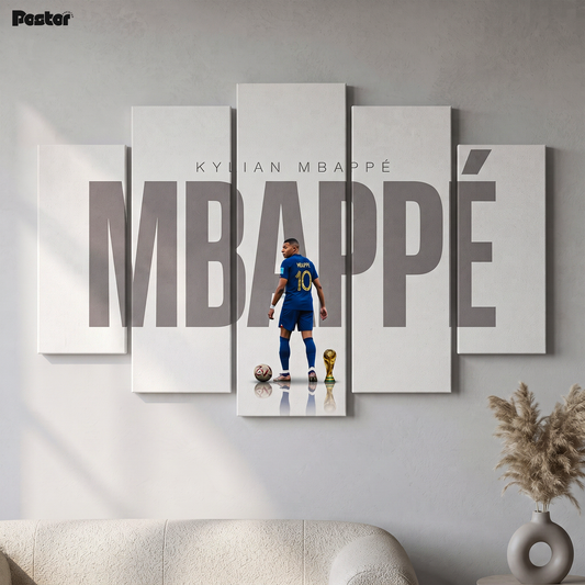 Kylian Mbappe International 5 Panel Split Art