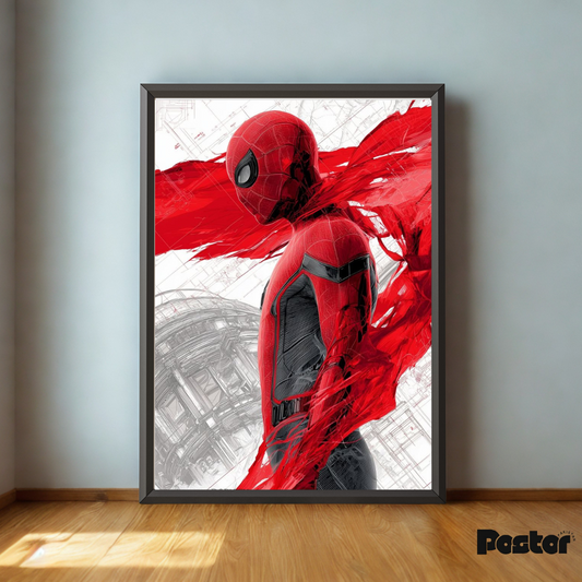 Spider-Man "Red Abstract" Framed Art Poster - #P046