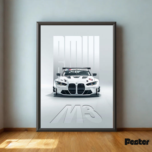 BMW M3 Race Car Framed Poster - #P076