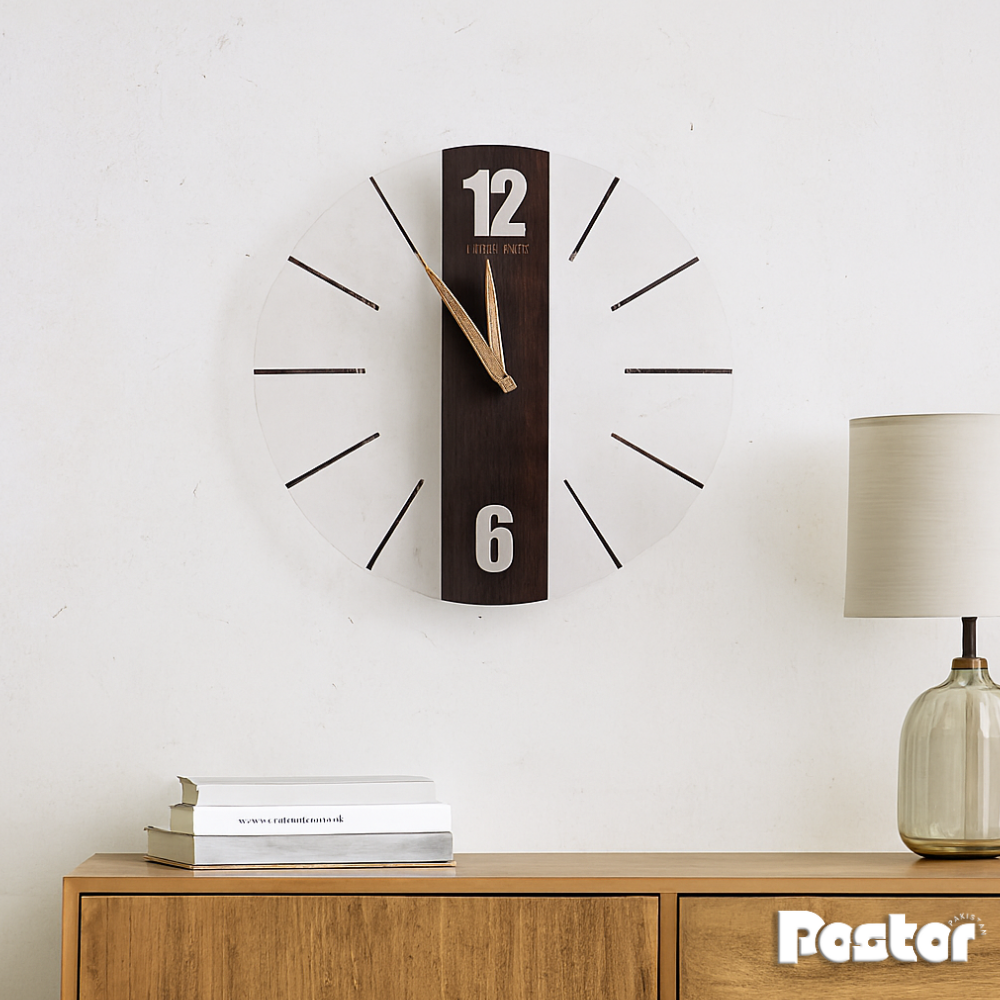 "Timberline" Modern Acrylic Hybrid Wall Clock - #CL003