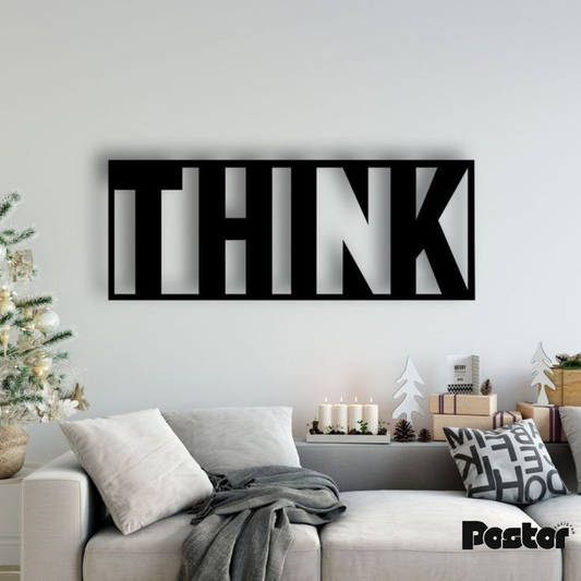 "THINK" Large Size 3D Acrylic Wall Art - #A002