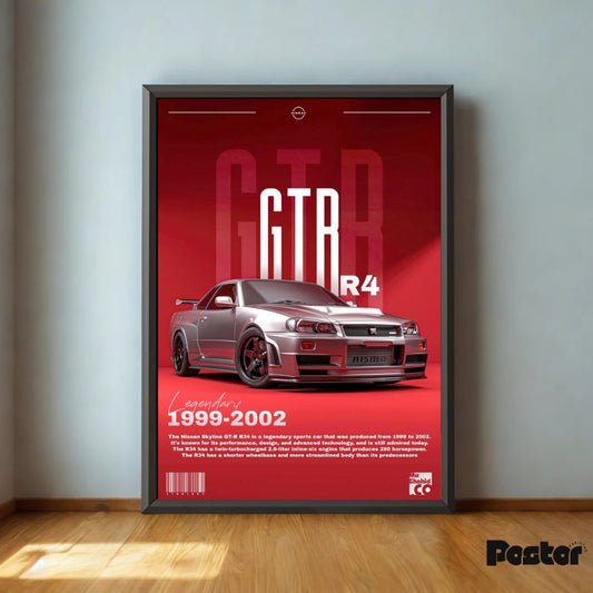 Nissan Skyline R34 GT-R Racing Poster - #P079