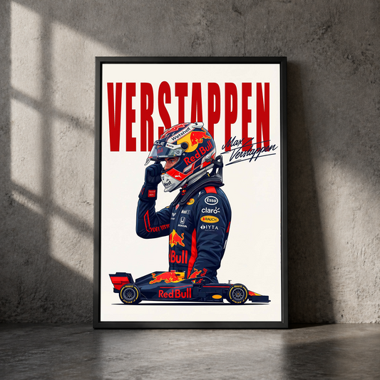 The Legend" — Max Verstappen Red Bull Racing Tribute with Signature