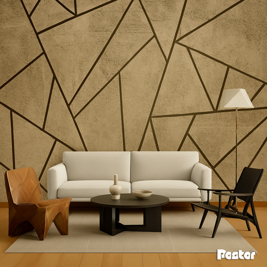 "Urban Geometry” Textured Abstract Wallpaper Mural #W015