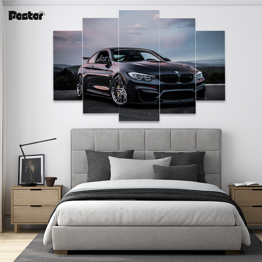 BMW M-Series 'Twilight Horizon' 5-Panel Canvas Art #S013