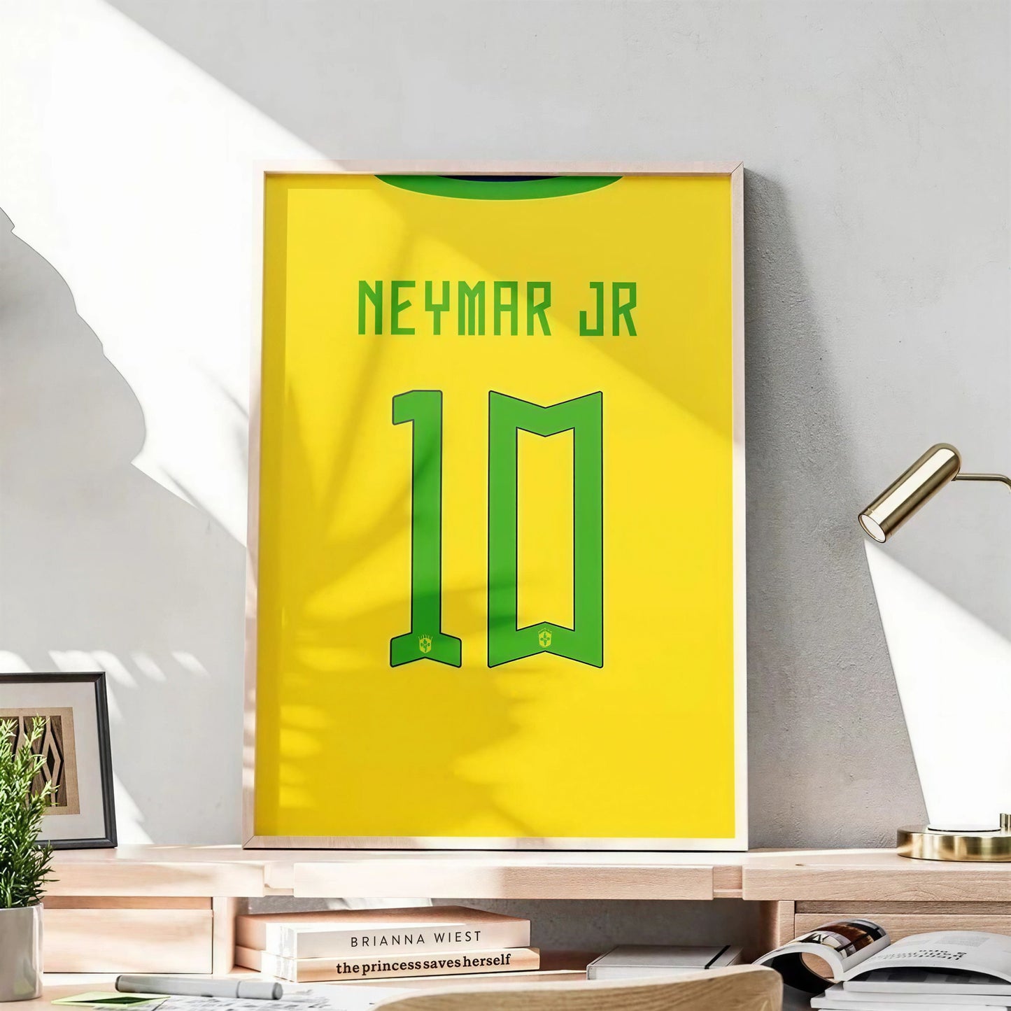Neymar Jr Number 10 Framed Poster