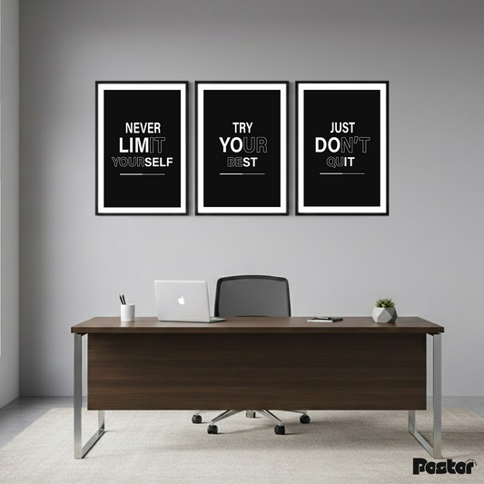 Motivational Quotes - Set of 3 Frames #P126